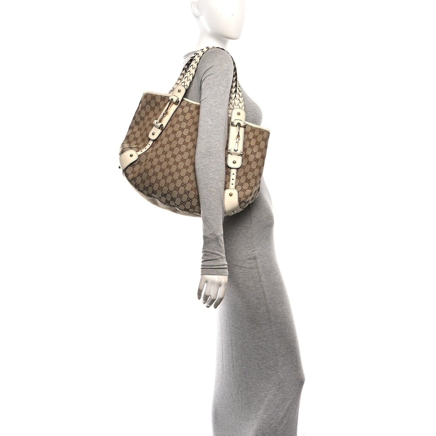 Monogram Medium Pelham Shoulder Bag Off White