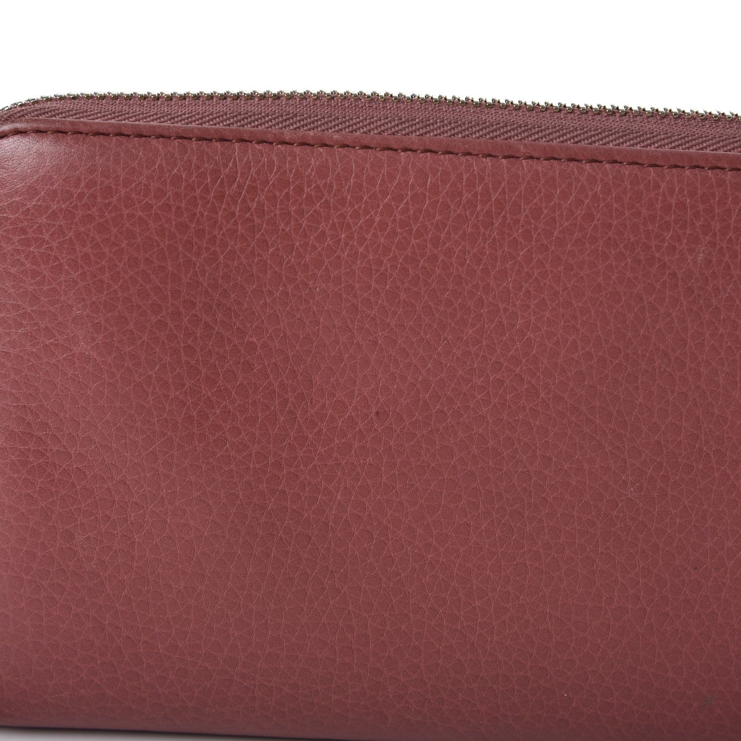 Gucci Pebbled Calfskin Soho Zip Around Wallet Peonia Flower 10 of 11