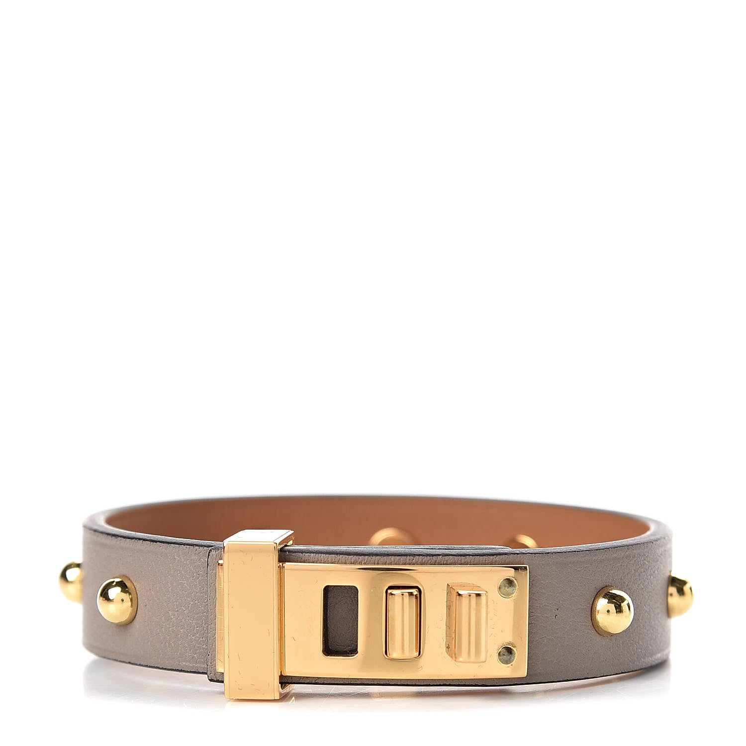 Hermes Swift Mini Dog Clous Ronds Bracelet T2 Gris Asphalte 1 of 5