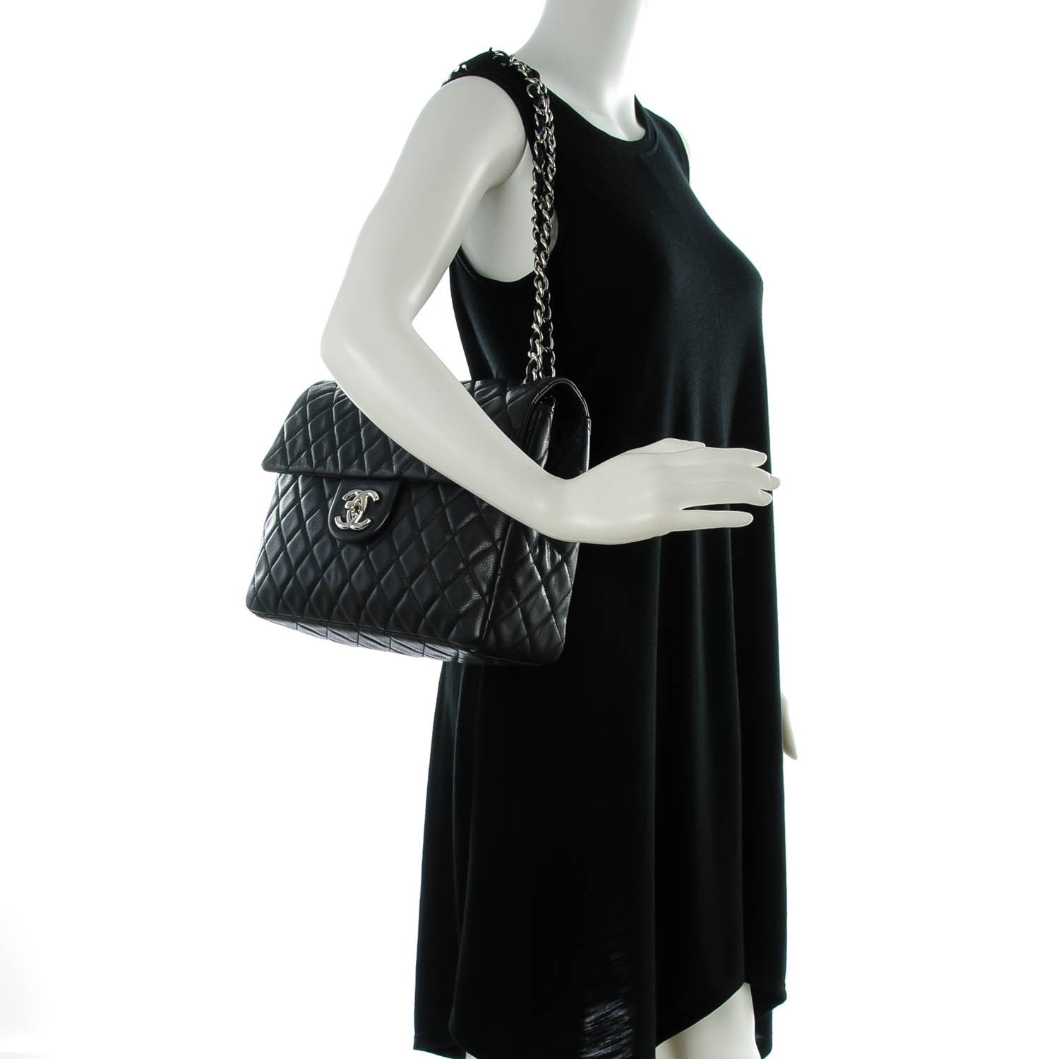 Chanel Caviar Quilted Maxi Single Flap Black 2 of 8