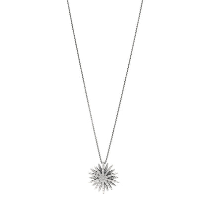 David Yurman Sterling Silver Diamond Medium Starburst Pendant Necklace 1 of 3