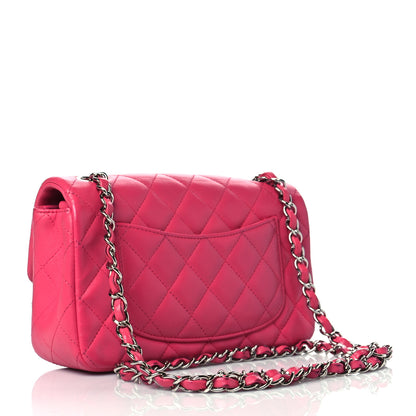 Chanel Lambskin Quilted Mini Rectangular Flap Pink 3 of 11
