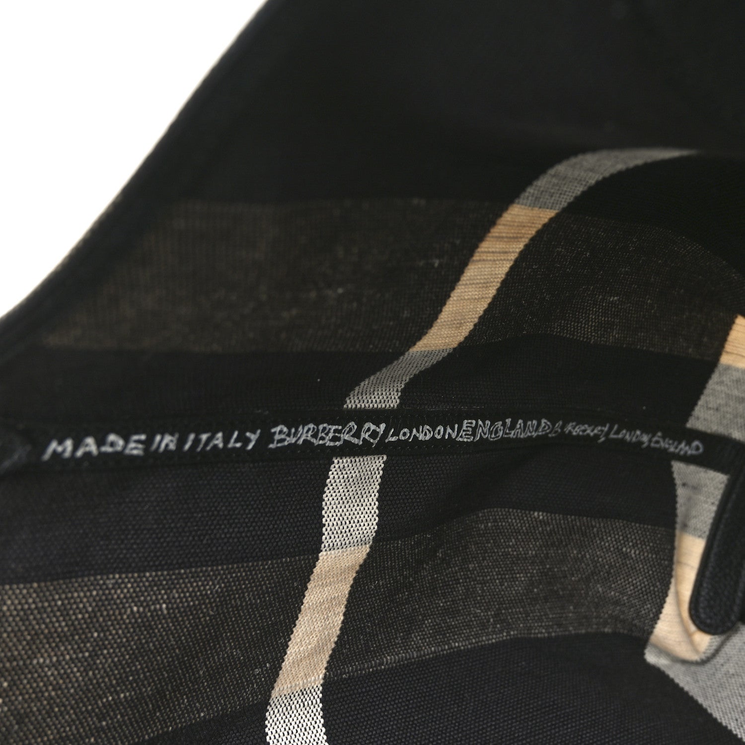 Burberry Coated Canvas Mega Check Medium Doodle Tote Black White 6 of 9