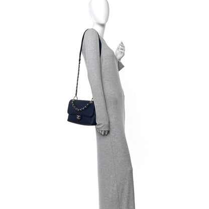 Chanel Caviar Quilted City Walk Flap Navy Blue 2 of 11