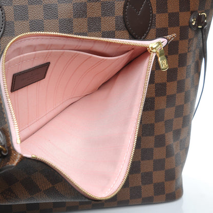 Louis Vuitton Damier Ebene Neo Neverfull MM Rose Ballerine 6 of 8