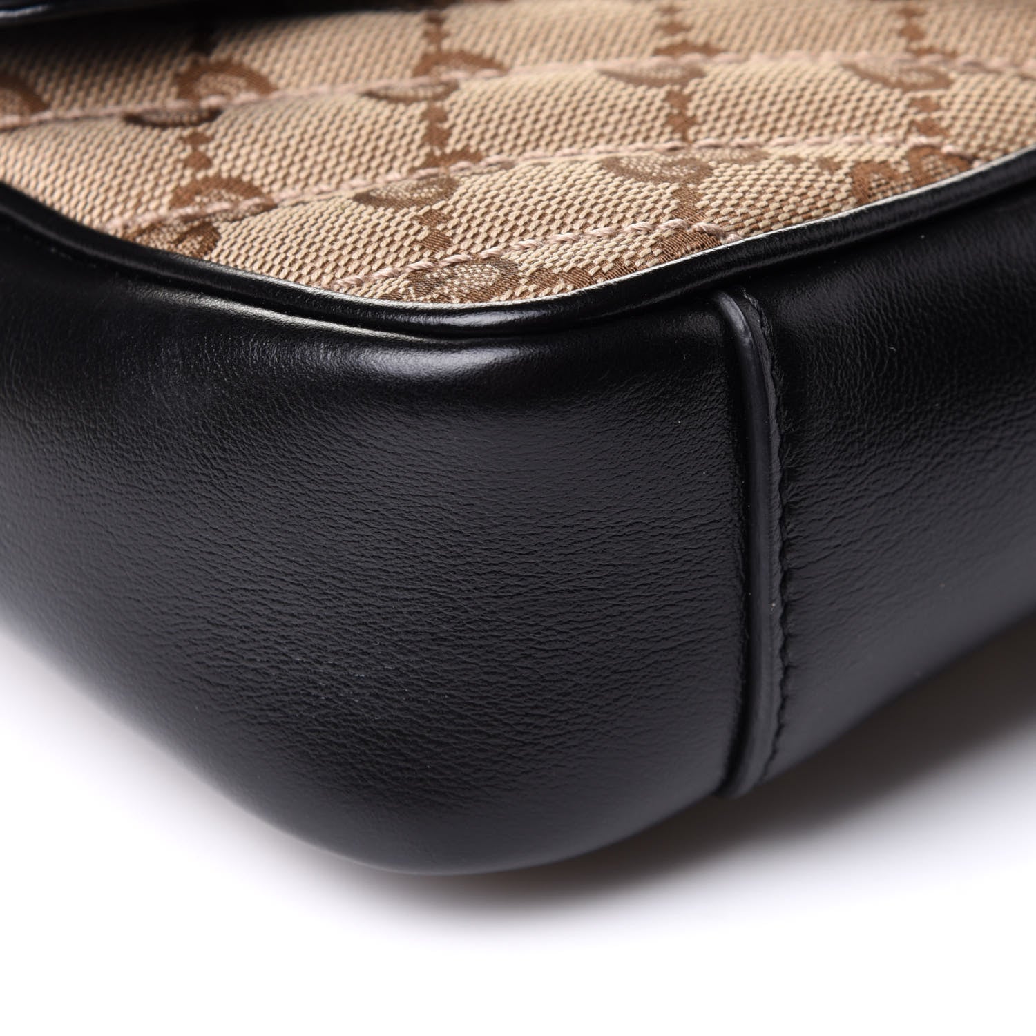 Gucci Monogram Matelasse Diagonal Mini GG Marmont Shoulder Bag Beige Black 5 of 10
