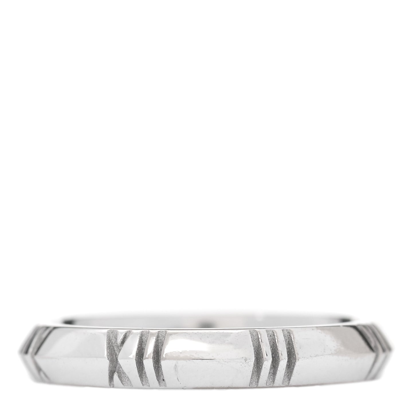 18K White Gold Atlas X Closed Narrow Ring 49 5