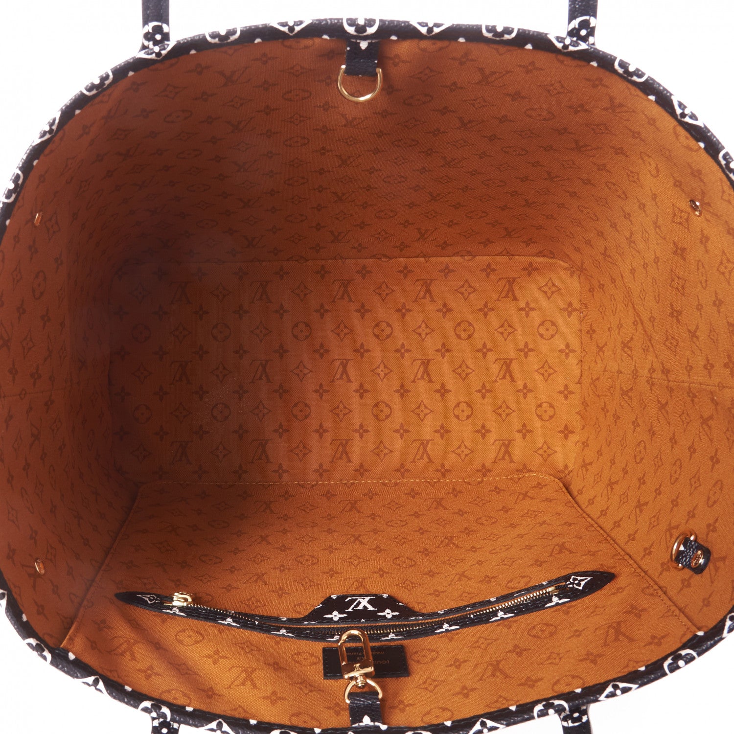 Louis Vuitton Monogram Giant Crafty Neverfull MM Creme Caramel 7 of 8