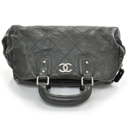 Chanel Caviar Outdoor Ligne Doctor Bag Black/Dk Grn tint 5 of 13