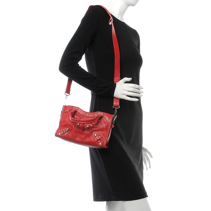 Balenciaga Agneau Giant 12 Silver Hardware Mini City Rouge Cardinal 2 of 7
