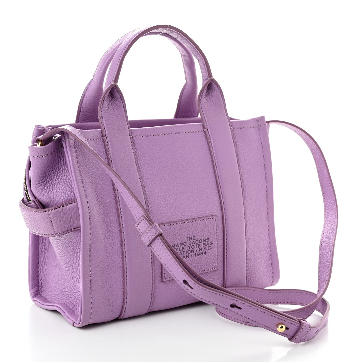 Marc Jacobs Grained Calfskin Small The Tote Bag Orchid Haze 3 of 13