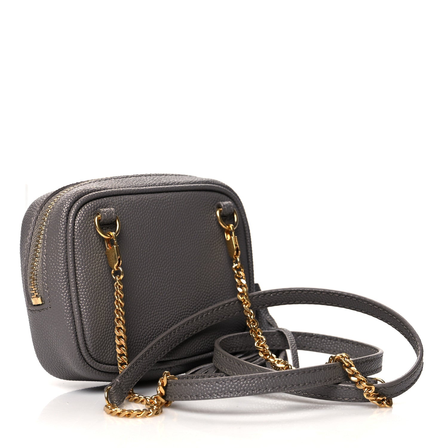 Saint Laurent Grain De Poudre Matelasse Monogram Baby Lou Camera Bag Fog 3 of 10