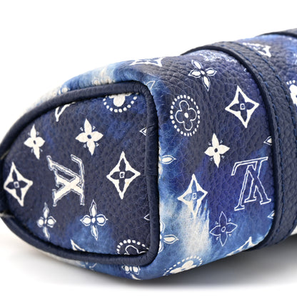 Louis Vuitton Monogram Bandana Mini Keepall Bag Charm Key Holder Blue 8 of 9