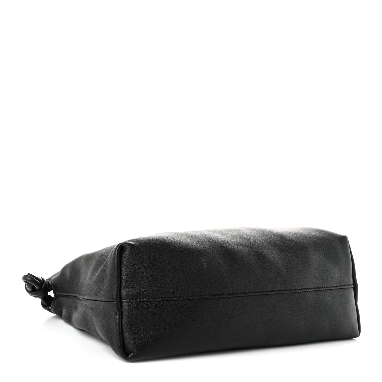 Mellow Nappa Medium Donut Chain Flamenco Knot Clutch Black