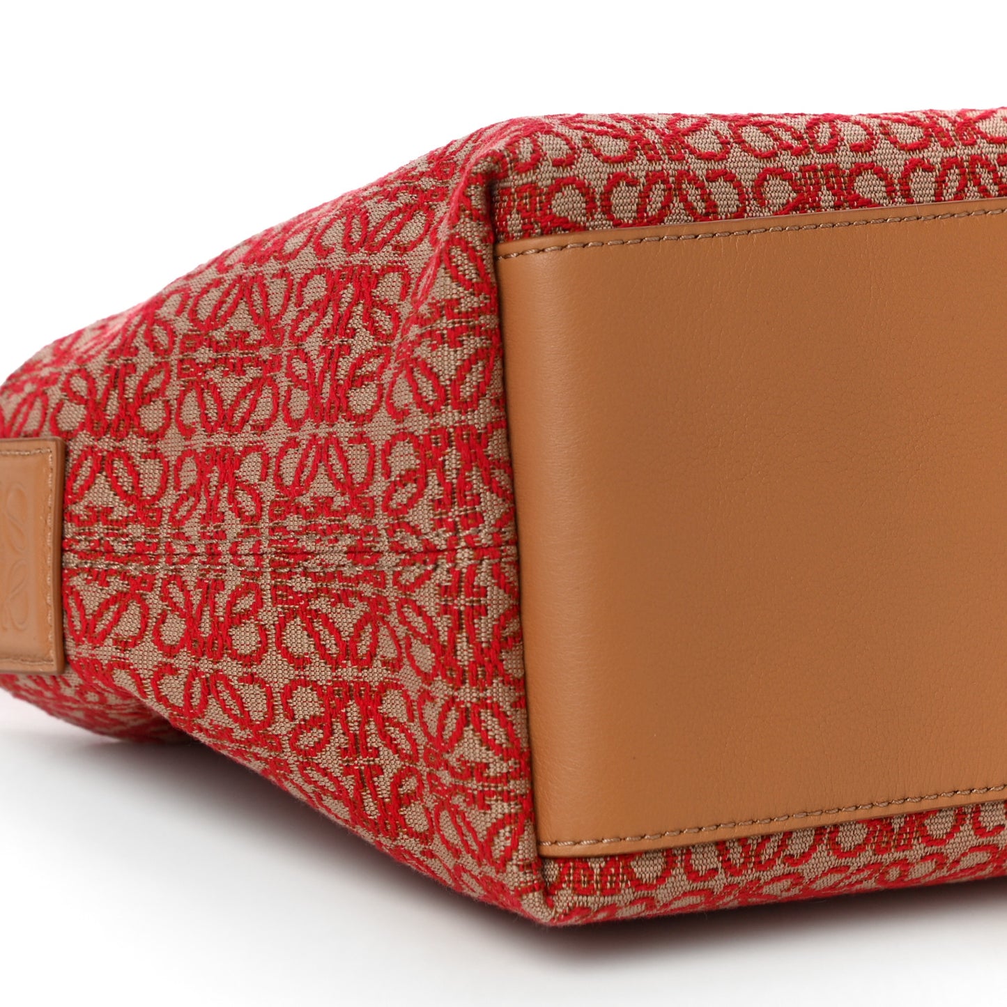 Jacquard Anagram Calfskin Small Cubi Bag Red Warm Desert