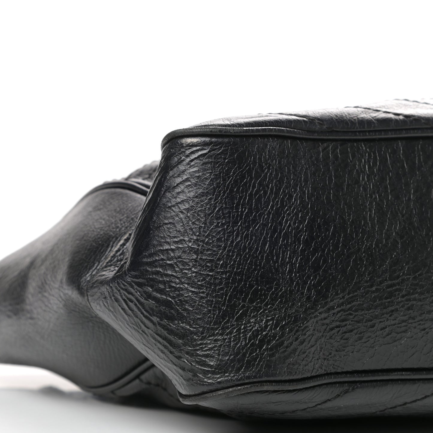 Crinkled Calfskin Matelasse Monogram Large Niki Shopping Tote Bag Black