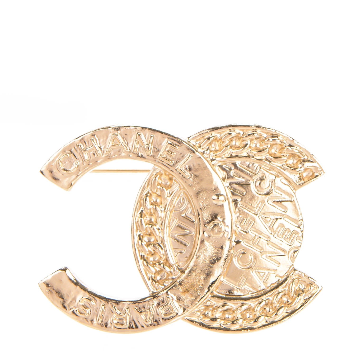 Chanel Large CC Brooch Gold 1 of 5