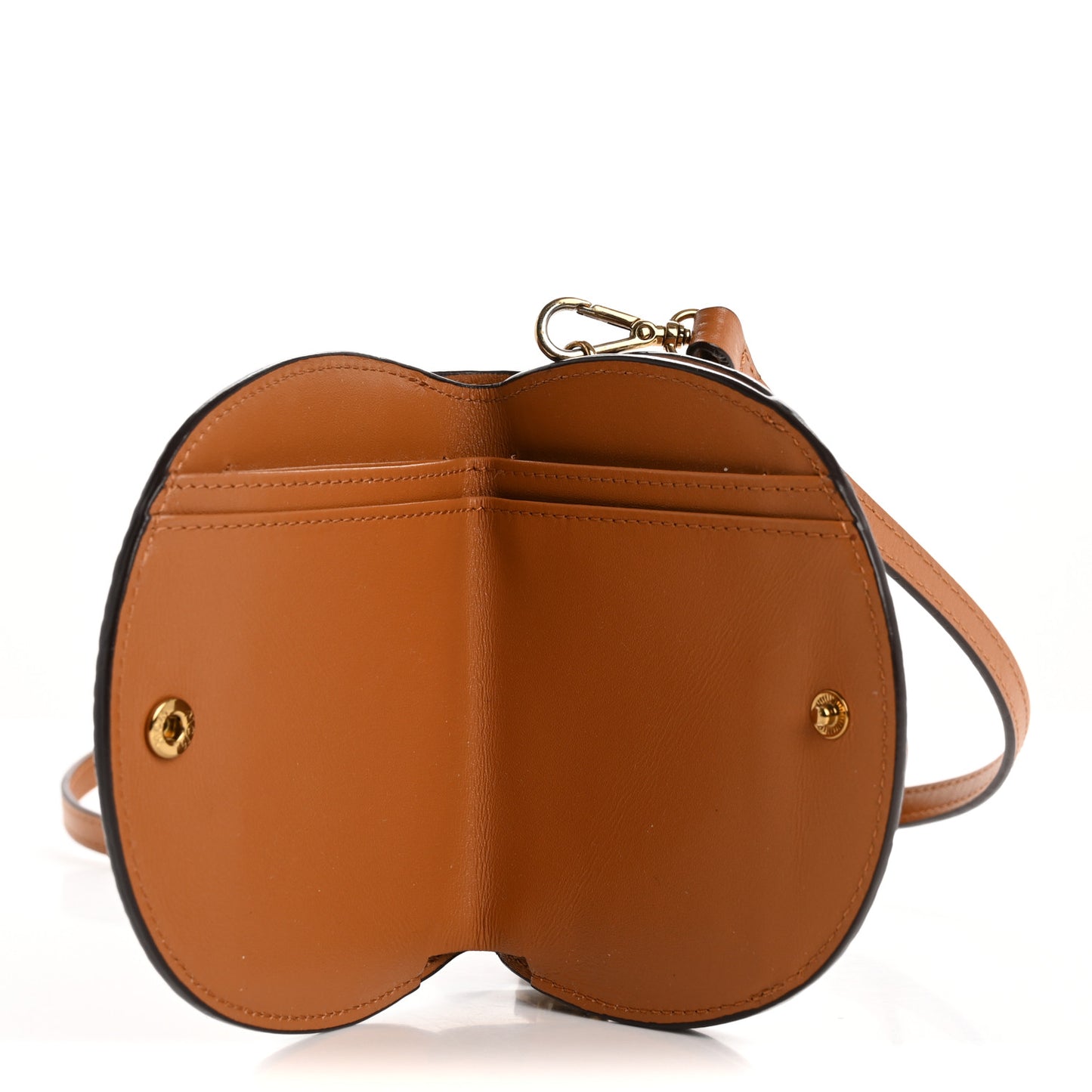 Visetos Small Patricia Round Crossbody Wallet Cognac