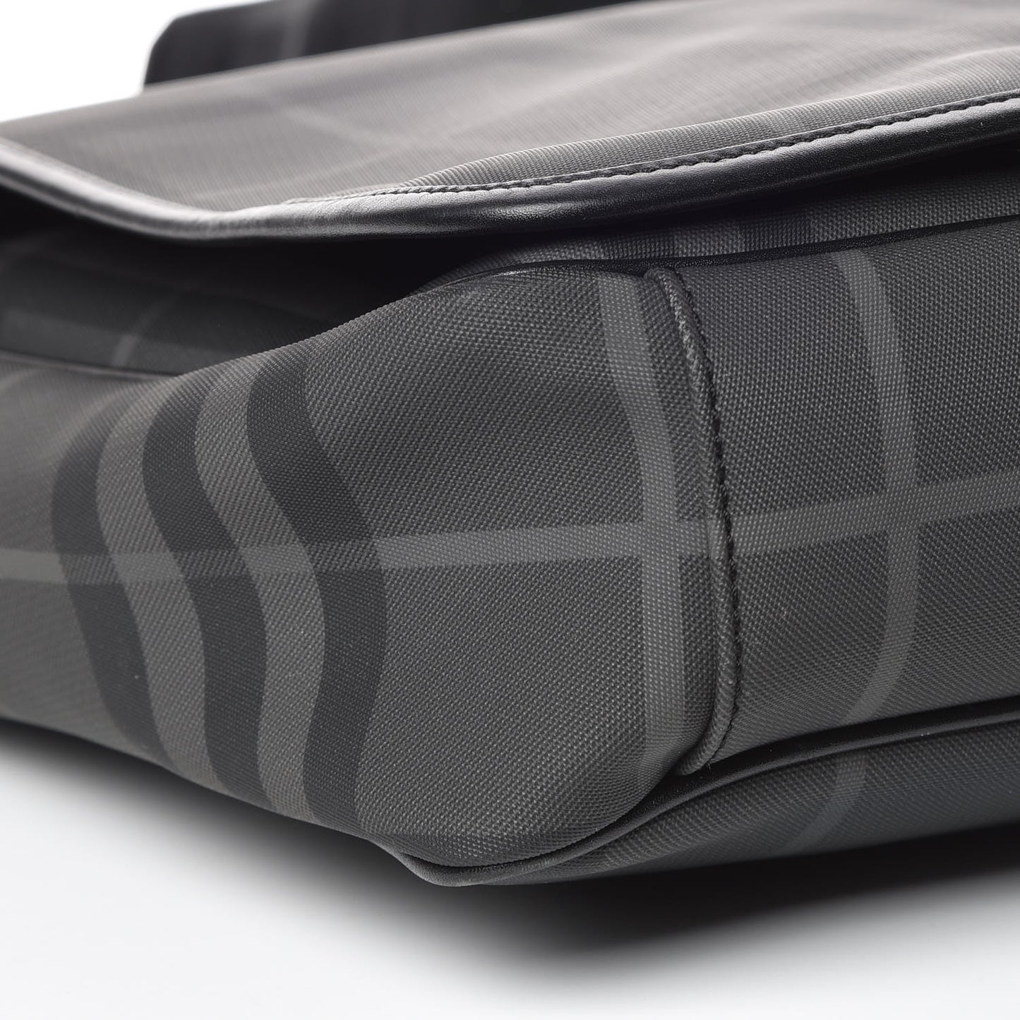 Nylon Smoked Check Messenger Bag