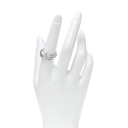 Cartier 18K White Gold Diamond Double Juste Un Clou Paved Ring 58 8.25 2 of 6