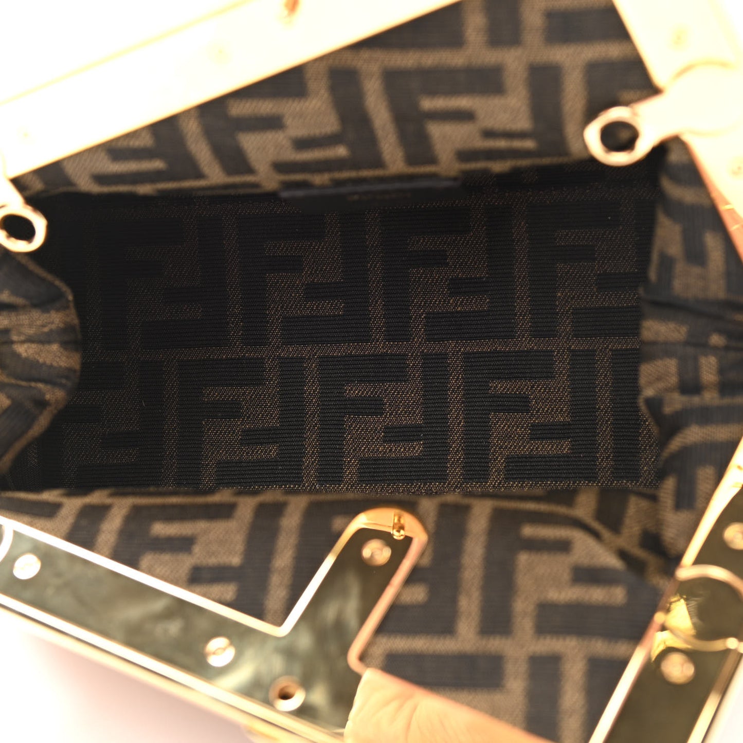 Shiny Nappa Small Fendi First Caramello
