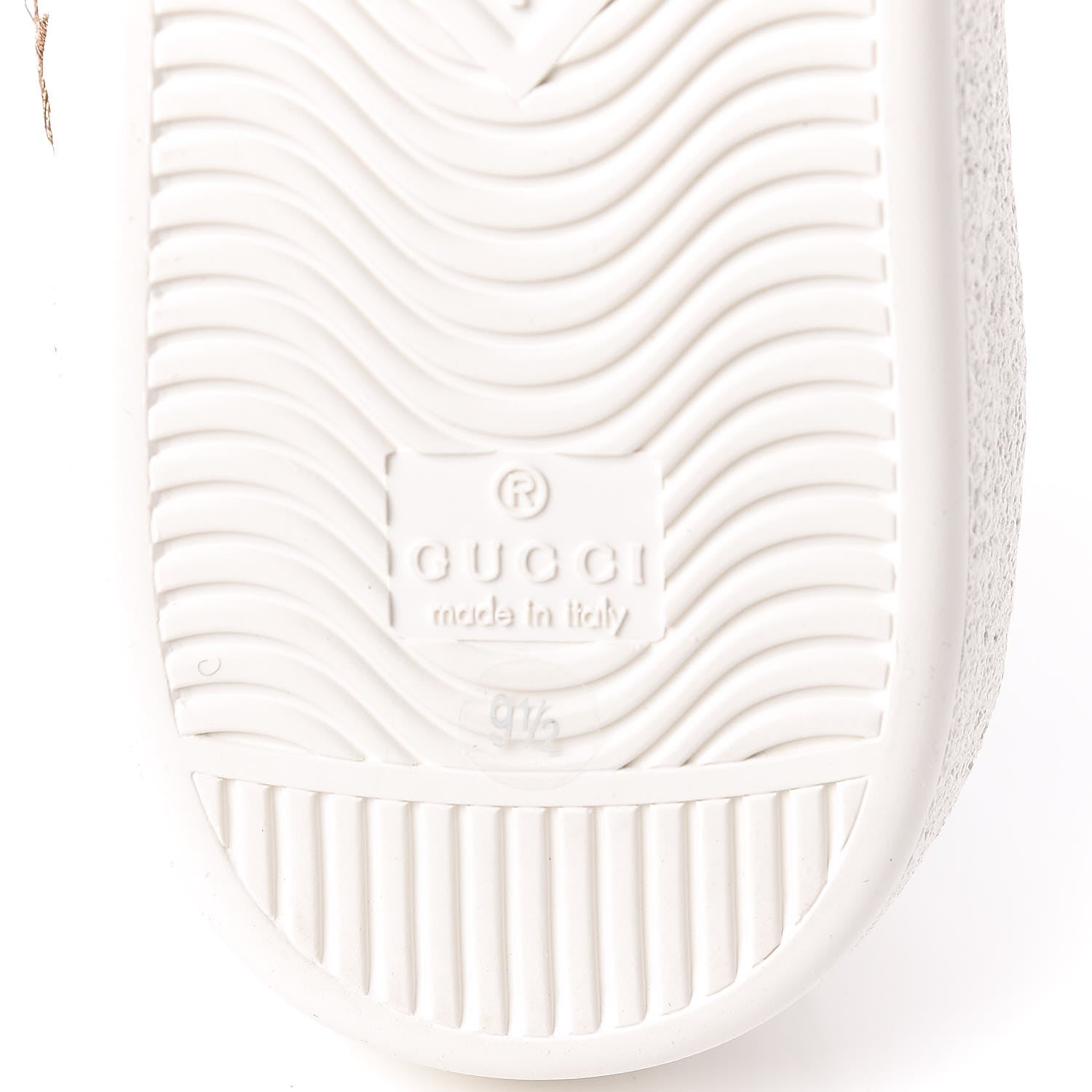 Gucci Calfskin Ayers Web Bee Star Embroidered Mens Ace Sneakers 9.5 White Green 7 of 10