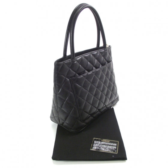 Caviar Medallion Tote Black