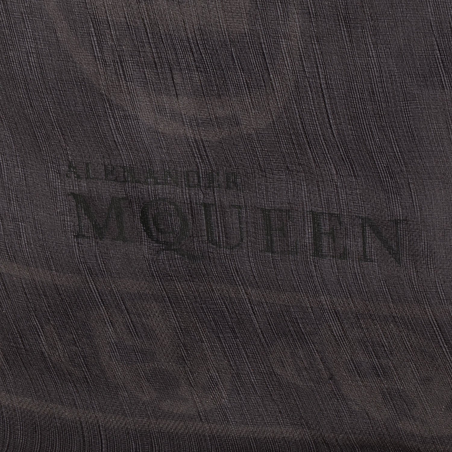 Alexander McQueen Silk Chiffon Skull Scarf Dark Grey 4 of 7