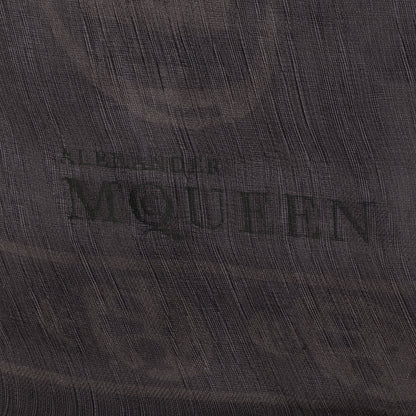 Alexander McQueen Silk Chiffon Skull Scarf Dark Grey 4 of 7