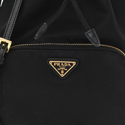 Prada Re-Nylon Duet Drawstring Shoulder Bag Black 8 of 10