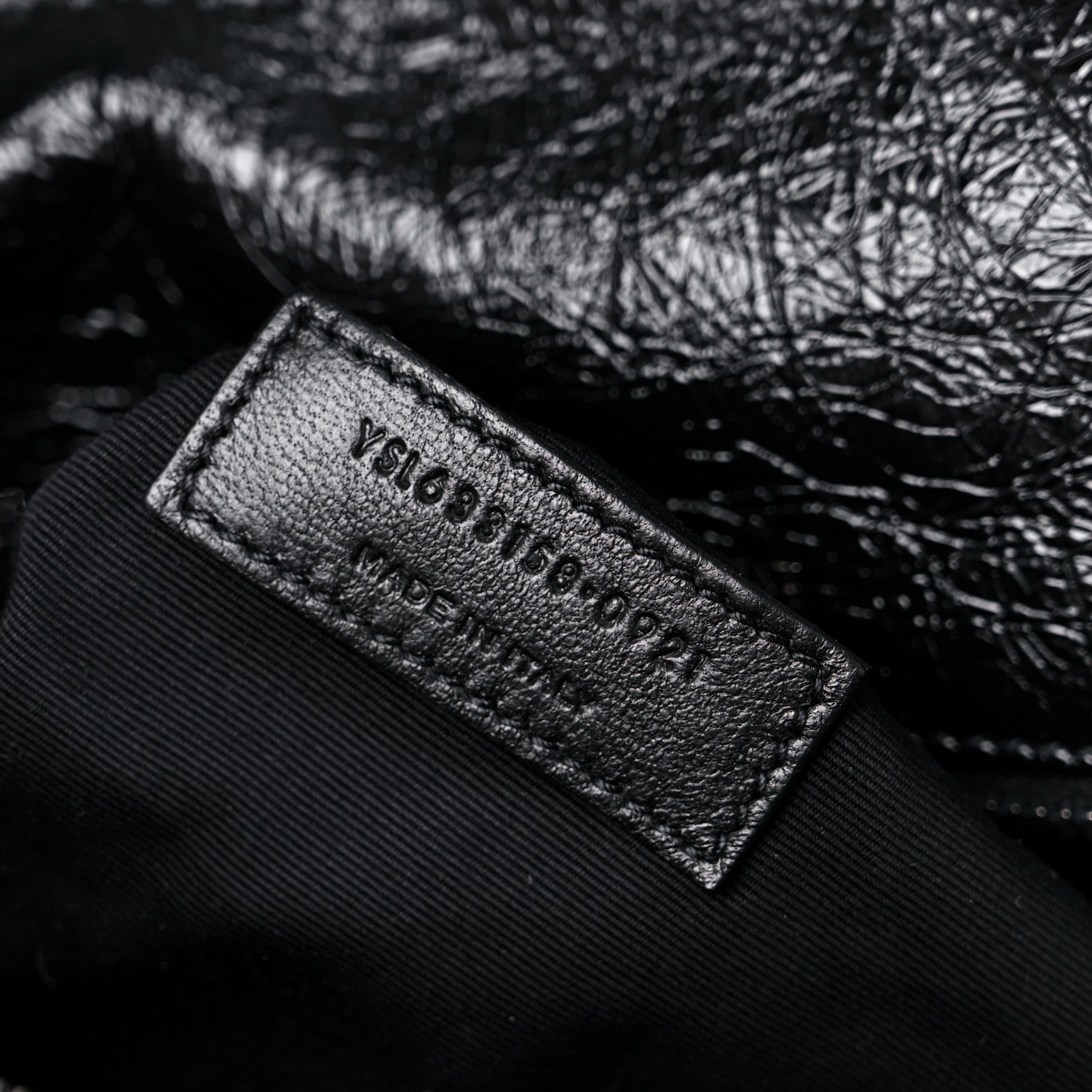 Saint Laurent Crinkled Calfskin Matelasse Monogram Medium Niki Chain Satchel Black 7 of 13