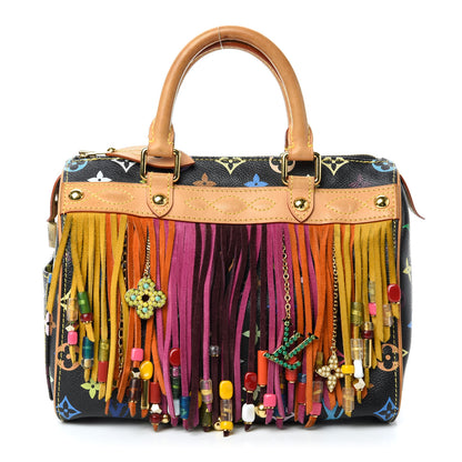 Louis Vuitton Monogram Multicolor Fringe Speedy 25 Black 1 of 10