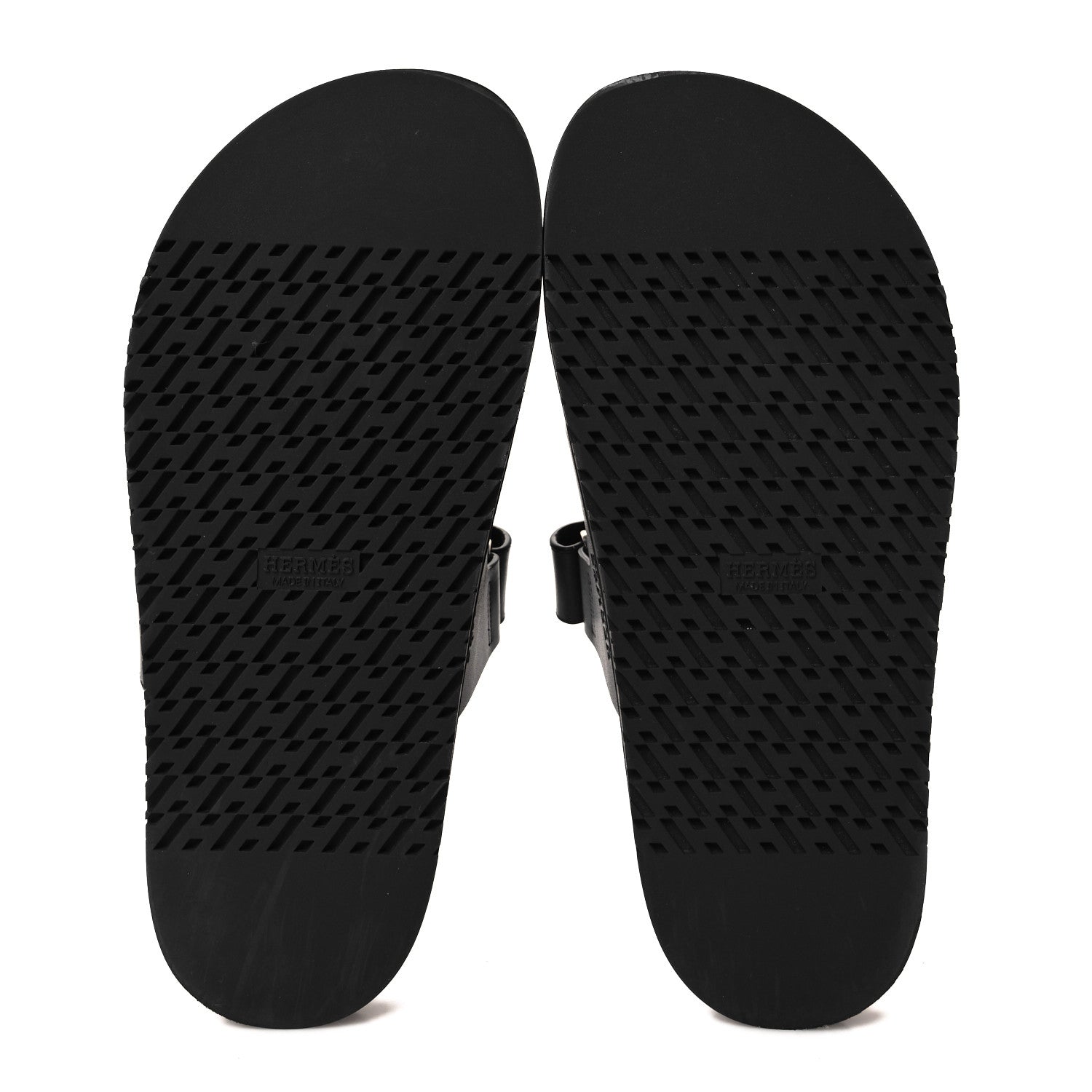 Hermes Calfskin Womens Chypre Sandals 39.5 Black 5 of 9