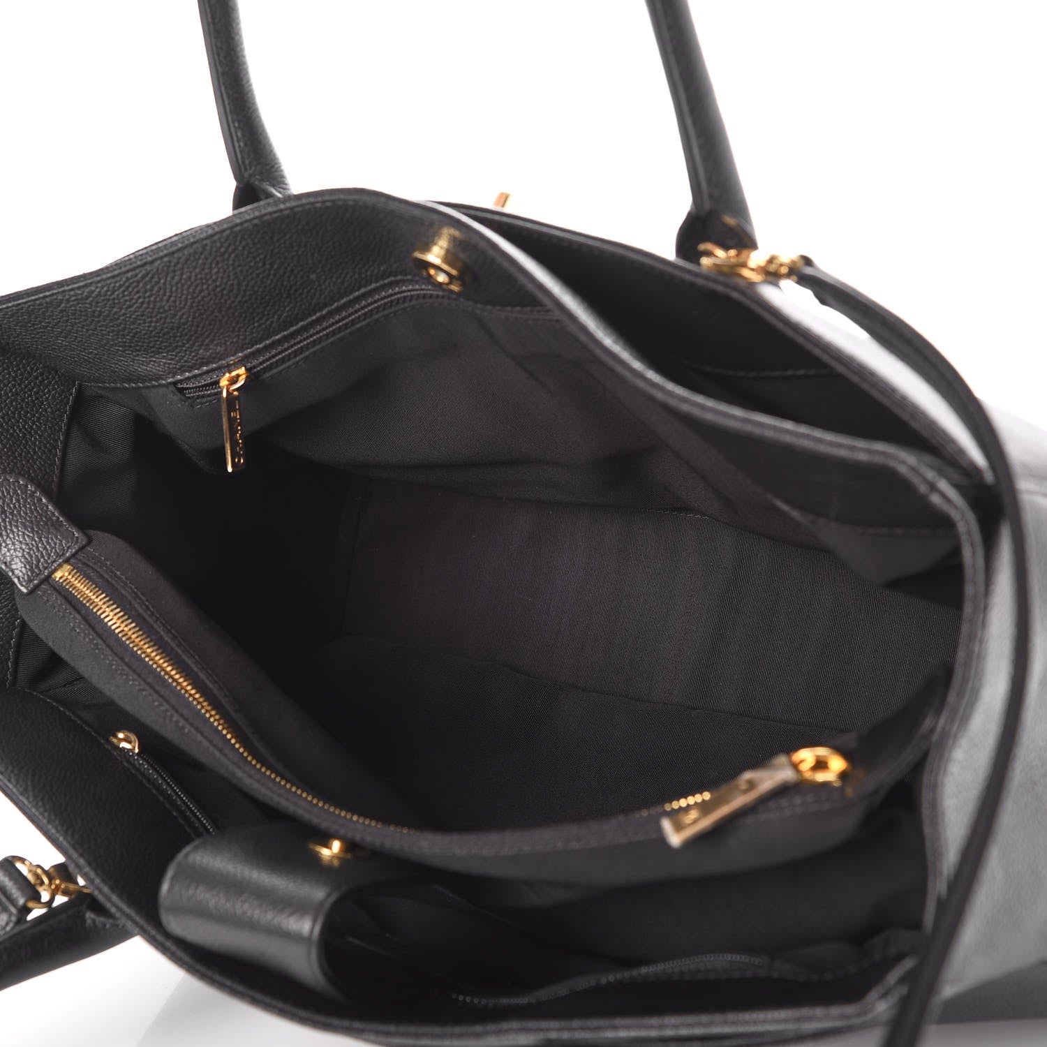 Chanel Calfskin Cerf Executive Shopper Tote Black 6 of 11