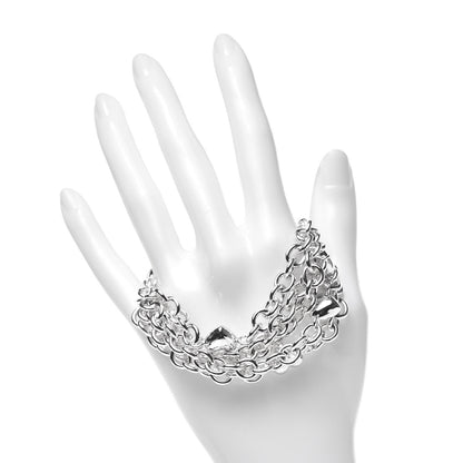 Tiffany Sterling Silver Multi Strand Puff Heart Bracelet 2 of 5