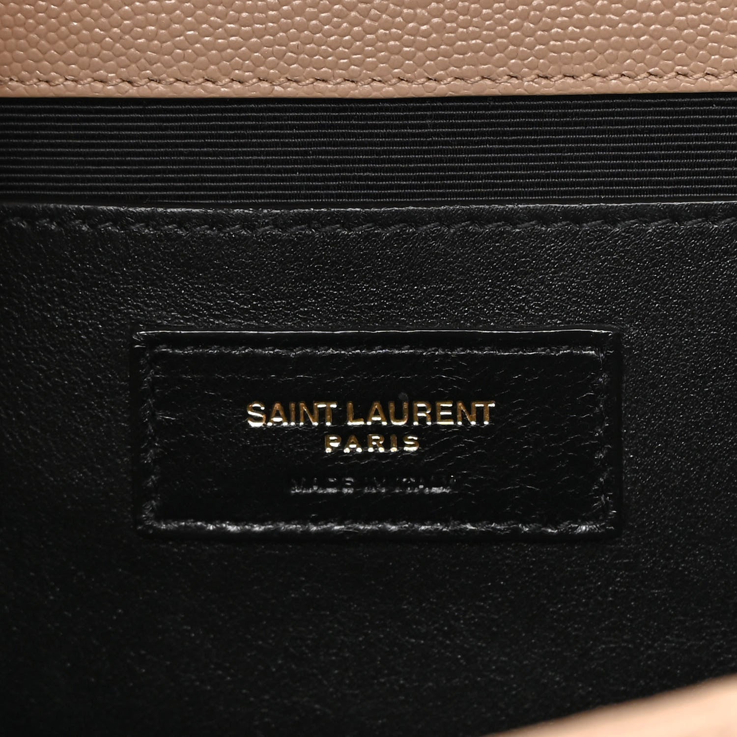 Saint Laurent Grain De Poudre Textured Mixed Matelasse Medium Triquilt Monogram Satchel Dark Beige 6 of 14