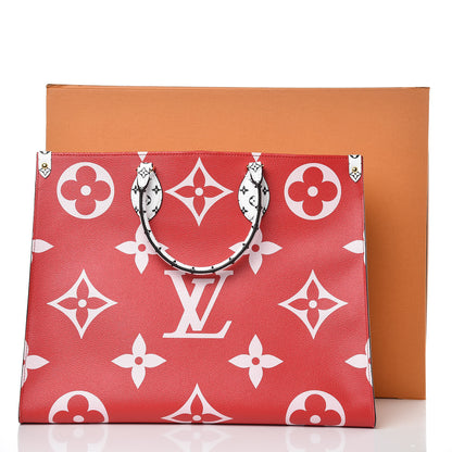 Louis Vuitton Monogram Giant Onthego GM Rouge Rose 11 of 11