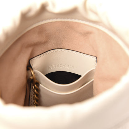 Gucci Calfskin Matelasse Mini GG Marmont 2.0 Bucket Bag White 7 of 10