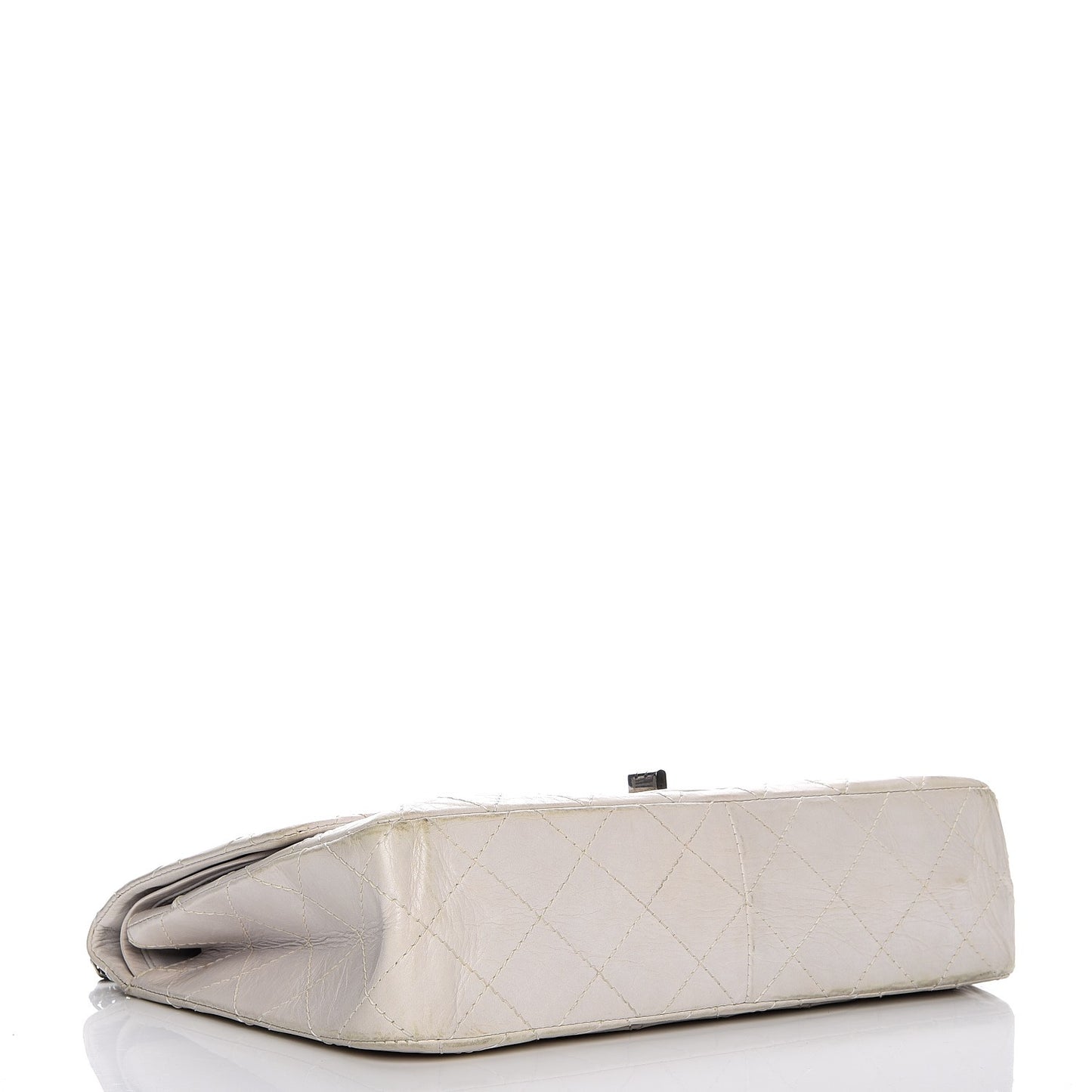 Aged Calfskin Quilted 2.55 Reissue 227 Flap White