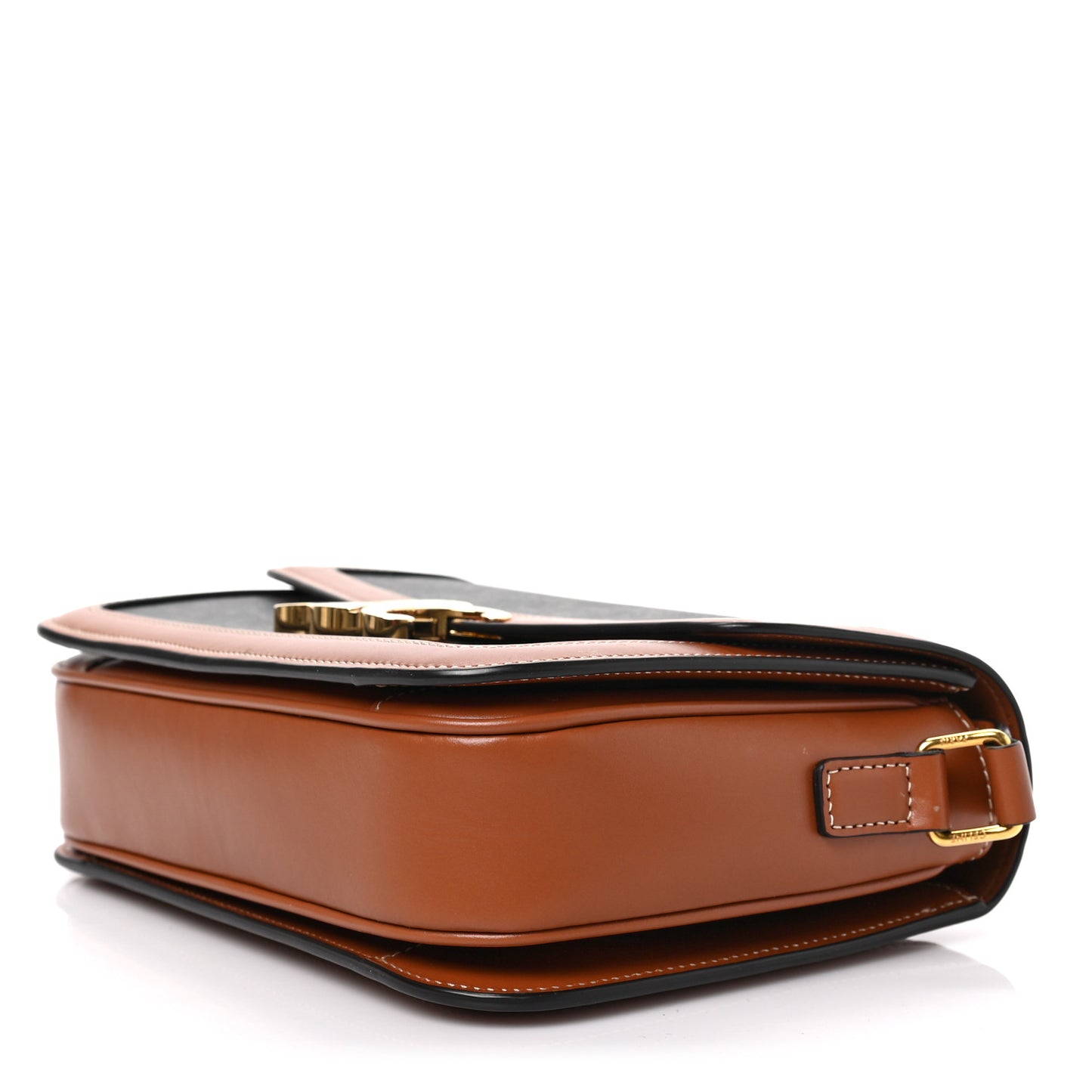 Calfskin Triomphe Canvas Teen Triomphe Bag Tan