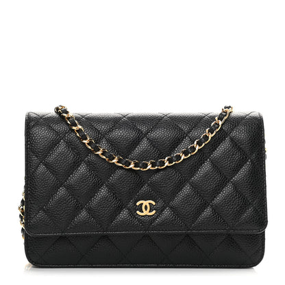 Chanel Caviar Quilted Wallet On Chain WOC Black 1 of 13