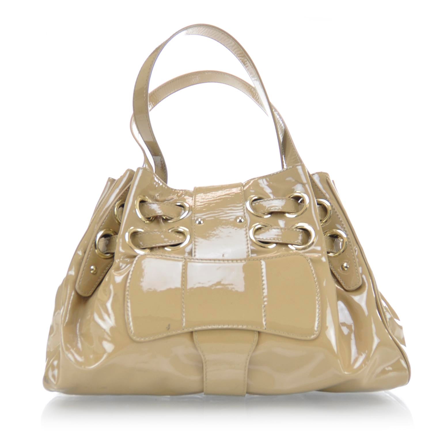 Jimmy Choo Patent Riki Hobo Bag Nude 3 of 11