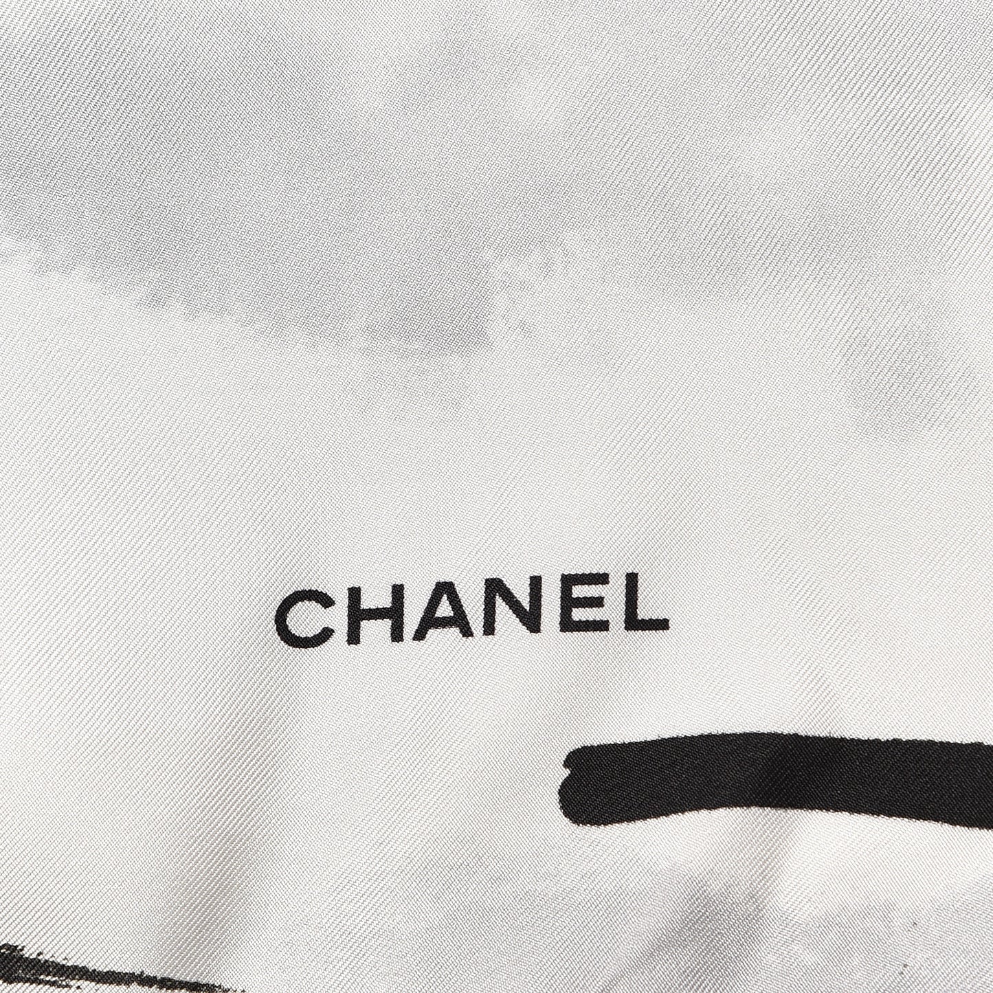 Silk 31 Rue Cambon Scarf Black White