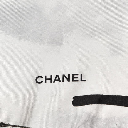 Chanel Silk 31 Rue Cambon Scarf Black White 4 of 4