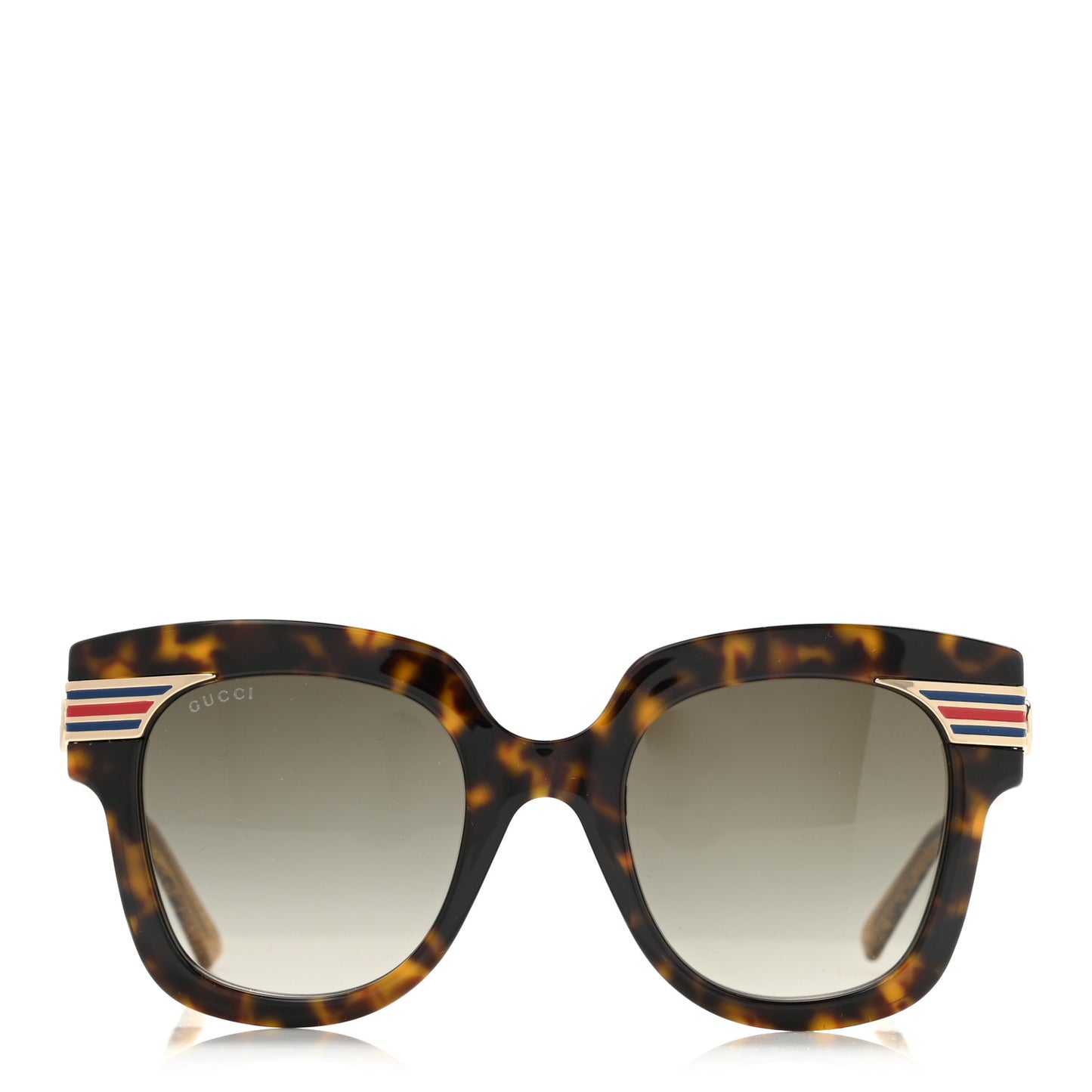 Acetate Square Frame Web Sunglasses GG0281S Havana