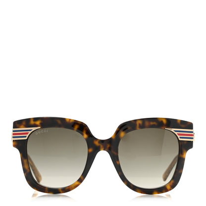 Gucci Acetate Square Frame Web Sunglasses GG0281S Havana 2 of 7