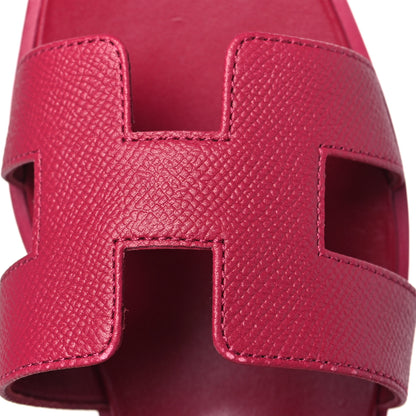 Hermes Epsom Oran Sandals 37 Rouge Azalee 9 of 11