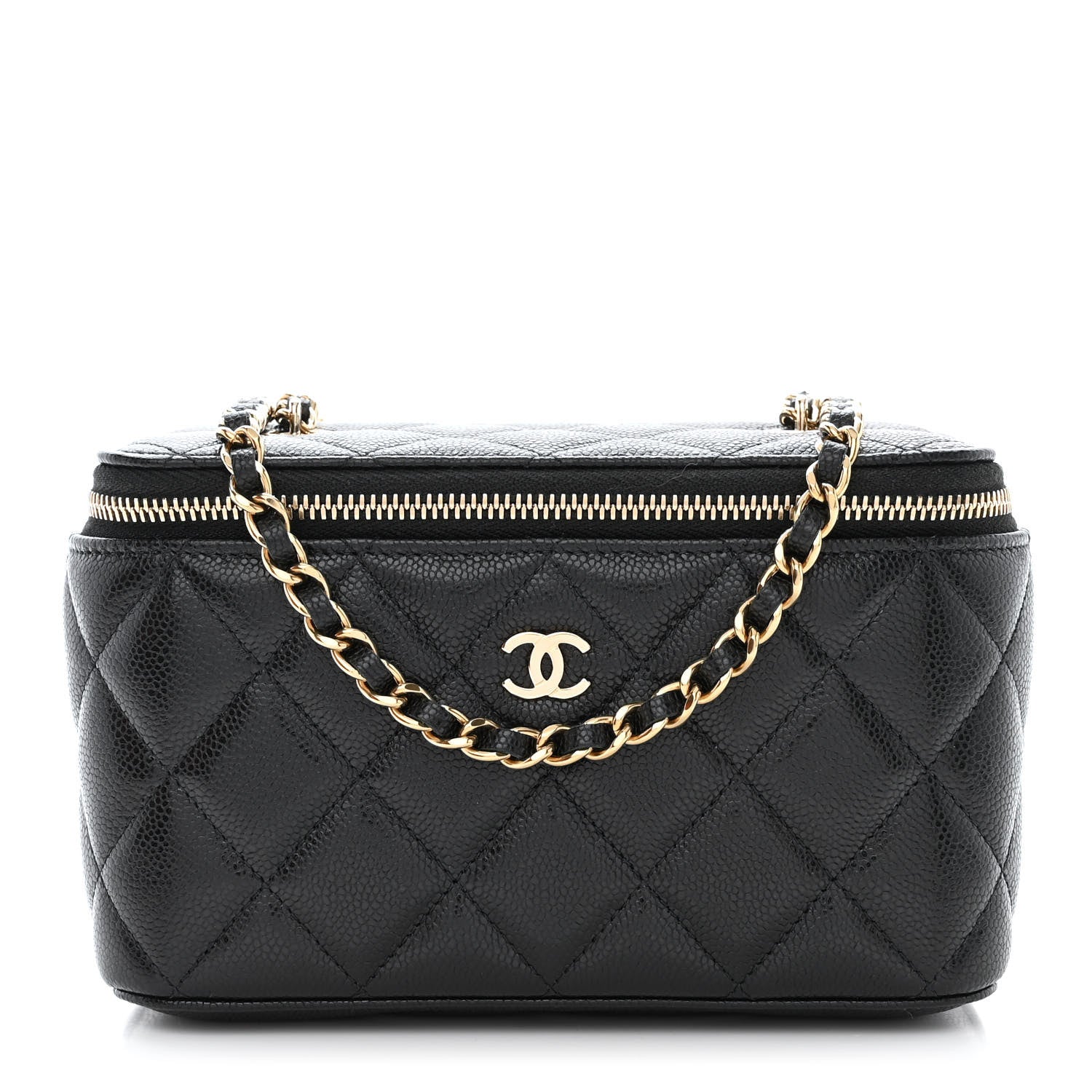 Chanel Caviar Quilted Small Vanity Case With Chain Black 1 of 11