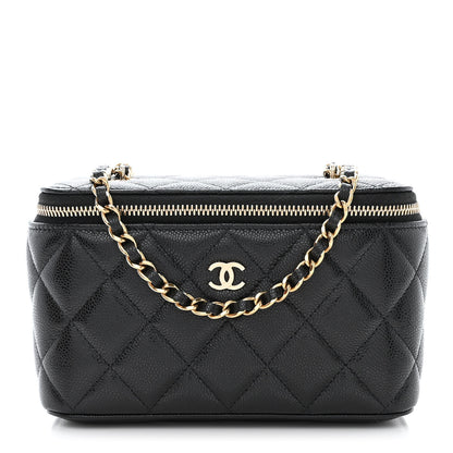 Chanel Caviar Quilted Small Vanity Case With Chain Black 1 of 11