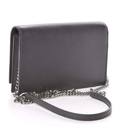 Saint Laurent Smooth Calfskin Classic Monogram Kate Tassel Chain Wallet Asphalt 3 of 10